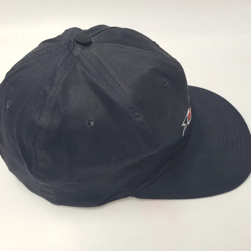 Vintage Miami Heat Hat Snapback Pro Style Black Red NBA 5th‎ Anniversary 90s Men